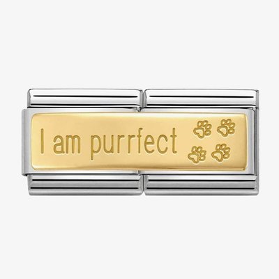 CLASSIC Gold Double I Am Purrfect Charm