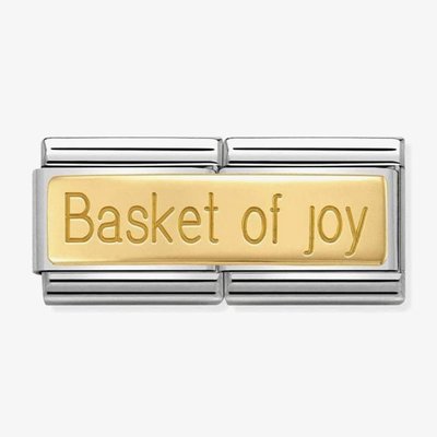 CLASSIC Gold Double Link Basket Of Joy Charm