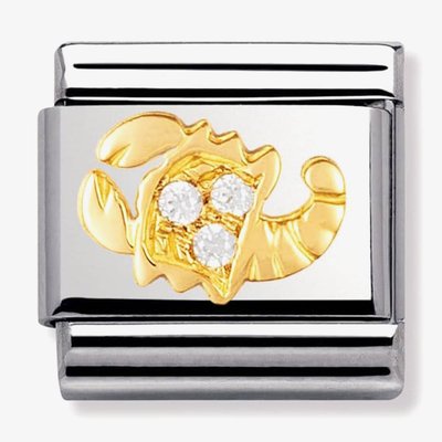 CLASSIC Gold Zodiac Cubic Zirconia Scorpio Charm