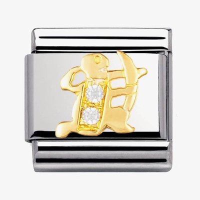 CLASSIC Gold Zodiac Cubic Zirconia Sagittarius Charm