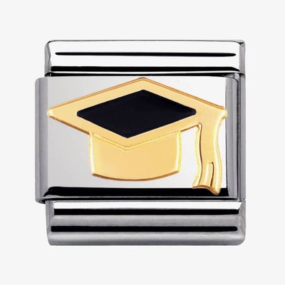 CLASSIC Gold Daily Life Black Graduate Hat Charm