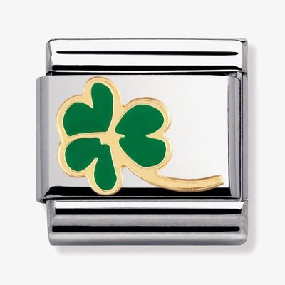 CLASSIC Gold Nature Clover With Stem