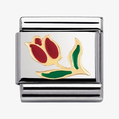CLASSIC Gold Nature Tulip Charm