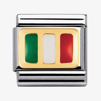 CLASSIC Gold Italy Flag Charm