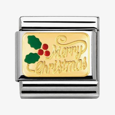 CLASSIC Gold Merry Christmas Charm