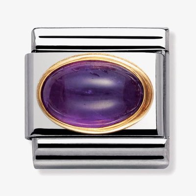 CLASSIC Gold Semi Precious Amethyst Charm