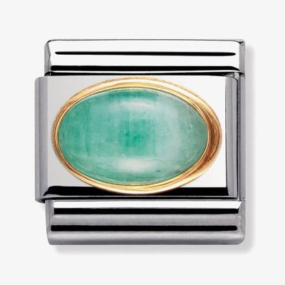 CLASSIC Gold Oval Emerald Charm