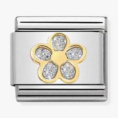 CLASSIC Gold Glitter Flower Charm 030220/06 *