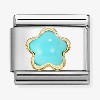 Nomination Classic Turquoise Flower Charm 030522/06
