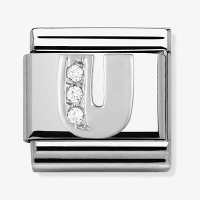 CLASSIC Silvershine Letter U Charm