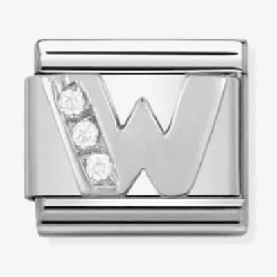 CLASSIC Silvershine Letter W Charm