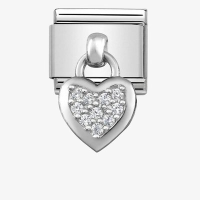 CLASSIC Silvershine Cubic Zirconia Heart Charm