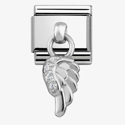 CLASSIC Silvershine Cubic Zirconia Wing Charm