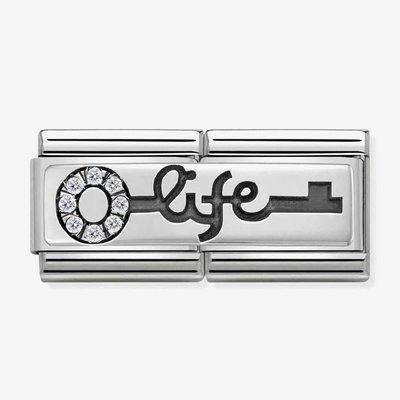 CLASSIC Silvershine Double Link Key of Life Charm