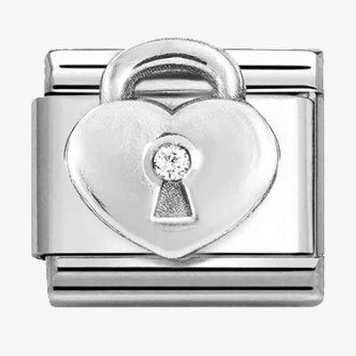 CLASSIC Silvershine Heart Padlock Charm