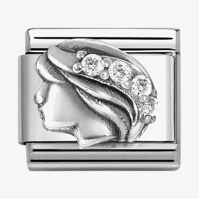 Silvershine Sterling Silver Cubic Zirconia Virgo Charm