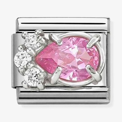 Classic Pink Cubic Zirconia Teardrop Charm 330329/08 *