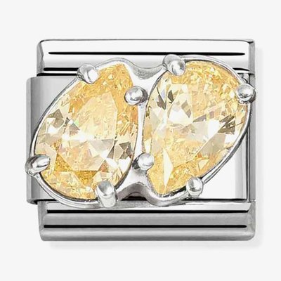 Classic Double Yellow Teardrop Charm