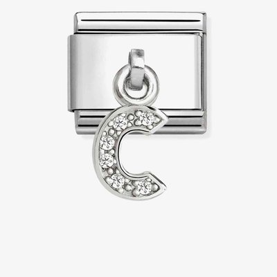 Silvershine Sparkling Letter C Charm