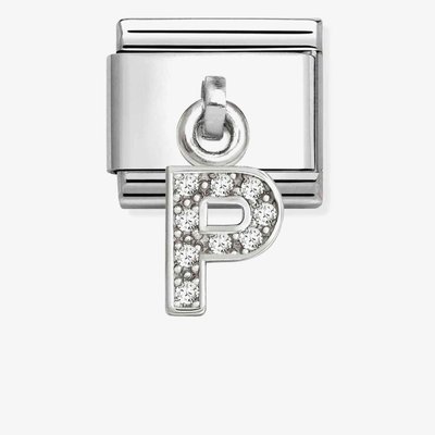 Silvershine Sparkling Letter P Charm
