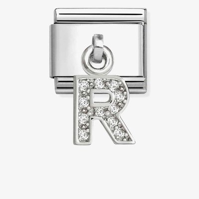 Silvershine Sparkling Letter R Charm