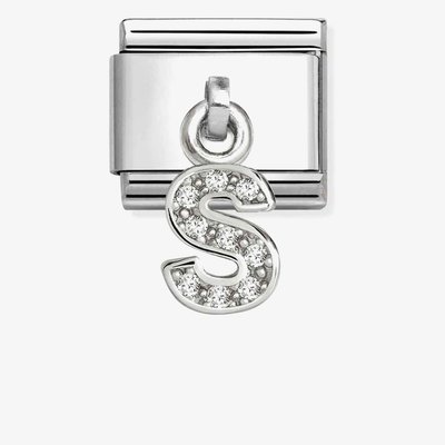 Silvershine Sparkling Letter S Charm