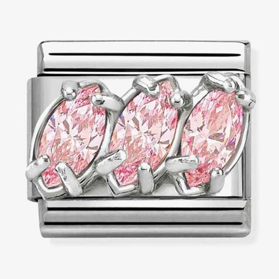 Nomination Classic Trilogy Pink Cubic Zirconia Charm 330329/21