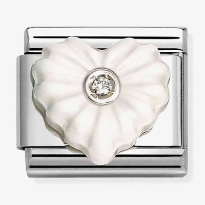 Nomination Composable Classic Cubic Zirconia White Heart Charm 330512/25