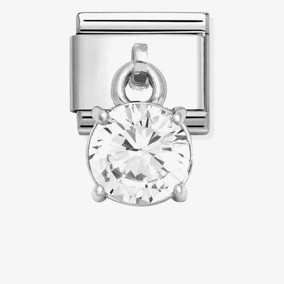 CLASSIC Round Cubic Zirconia Dangle Charm