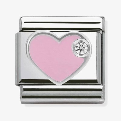 CLASSIC Silvershine Pink Love Heart Charm