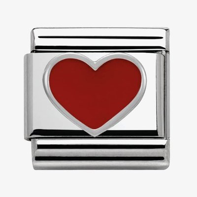 CLASSIC Silvershine Honolulu Red Heart Charm