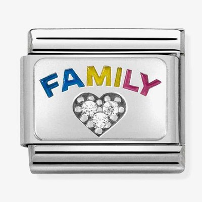 CLASSIC Silvershine Family Zirconia Heart Charm 330306/08 *