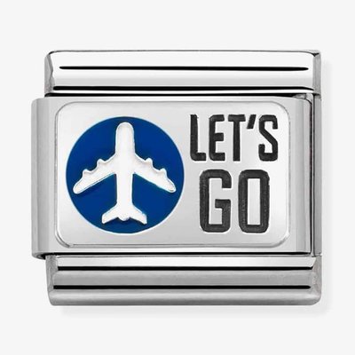CLASSIC Composable Sterling Silver Enamel Lets Go Charm