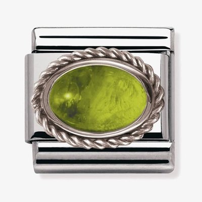 CLASSIC Silvershine Ornate Settings Peridot Charm