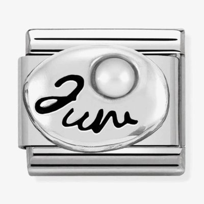 CLASSIC Silvershine Symbols June Pearl Birthstone Charm