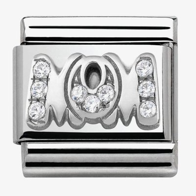 CLASSIC Silvershine My Family Cubic Zirconia Mom Charm