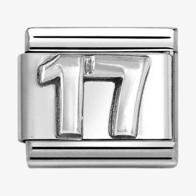 CLASSIC Silvershine Silver Number 17 Charm