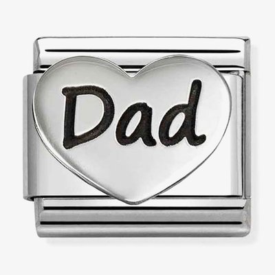 Nomination Composable Classic Dad Heart Charm 330114/24