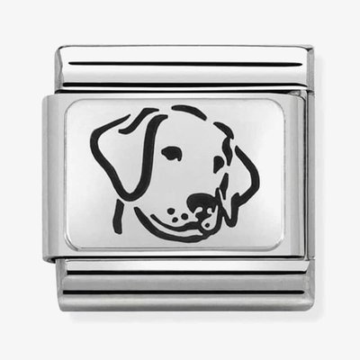CLASSIC Silvershine Oxidised Plates Dog Charm