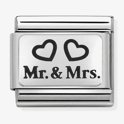 CLASSIC Silvershine Plates Mr and Mrs Charm