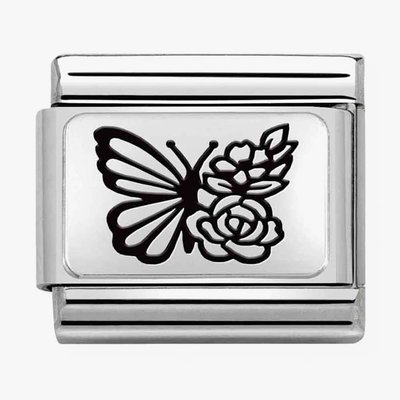 CLASSIC Composable Plates Butterfly with Flowers Charm
