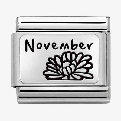 CLASSIC Composable Plates November Flower Charm