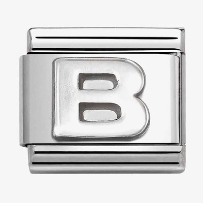 CLASSIC Composable Oxidised Silver Letter B Charm