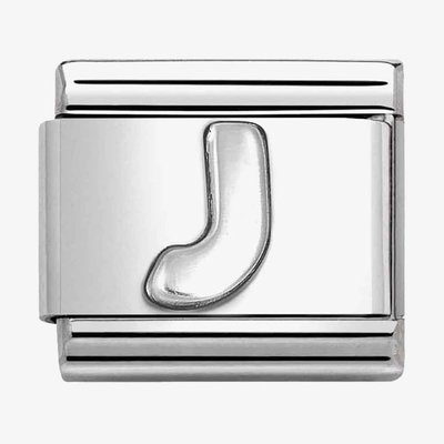 CLASSIC Composable Oxidised Silver Letter J Charm
