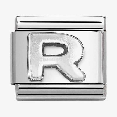 CLASSIC Composable Oxidised Silver Letter R Charm