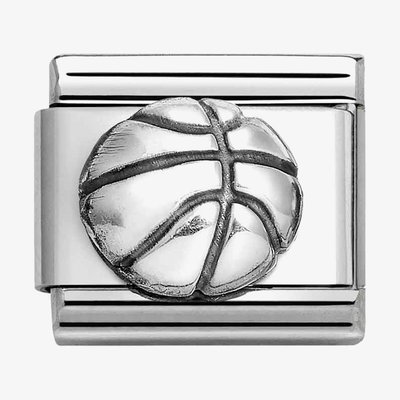 CLASSIC Silvershine Oxidised Basketball Charm