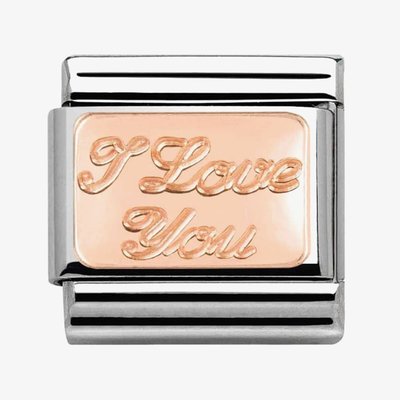 CLASSIC Rose Gold Plates I Love You Charm