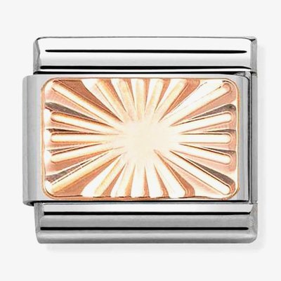 Classic Plates Rose Gold Diamond Detail Charm 430101/56 *
