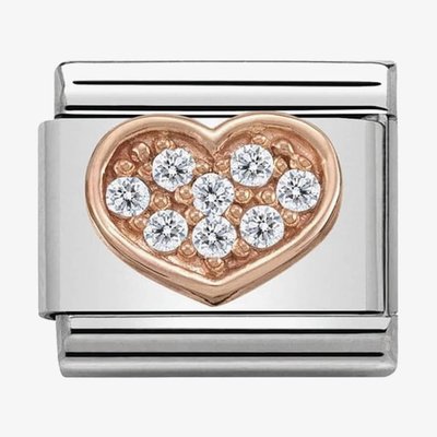 CLASSIC Rose Gold Symbols Heart Charm