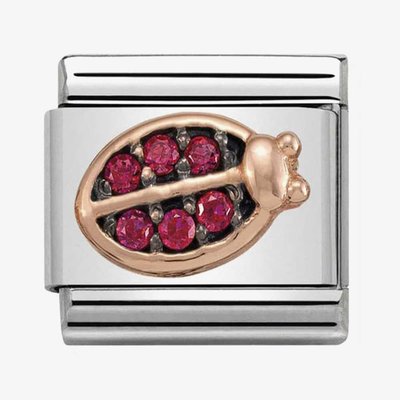 CLASSIC Rose Gold Symbols Ladybug Charm
